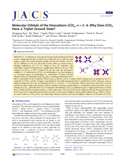 Molecular Orbitals of the Oxocarbons (CO)n , n = 2−6. Why Does