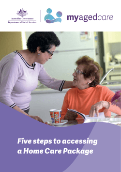 Five steps to accessing a Home Care Package
