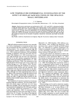 LOW TEMPERATURE EXPERIMENTAL INVESTIGATION OF THE