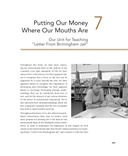 Putting Our Money Where Our Mouths Are