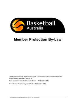 BA Member Protection By-Laws