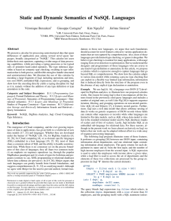 Static and Dynamic Semantics of NoSQL Languages