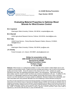 Evaluating Material Properties to Optimize Wood Strands for Wind