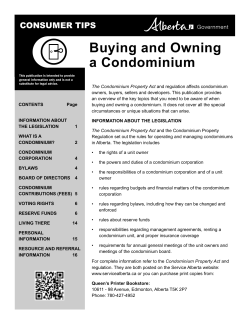 Buying and Owning a Condominium