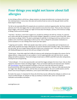 Four things you might not know about fall allergies
