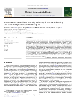 Assessment of cortical bone elasticity and strength