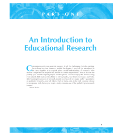 An Introduction to Educational Research