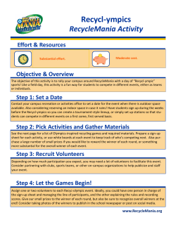 Recycl-ympics - Recyclemania