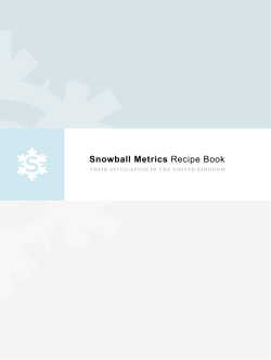 Snowball Metrics Recipe Book