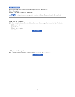 Extra Examples Section 3.2&mdash;The Growth of Functions &mdash; Page