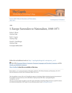 5. Europe Surrenders to Nationalism, 1848-1871