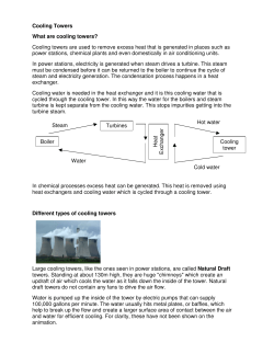 Cooling Towers What are cooling towers?