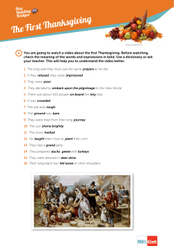 The First Thanksgiving