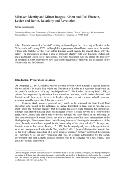 The Identifications and Misidentifications of Albert Einstein and Carl