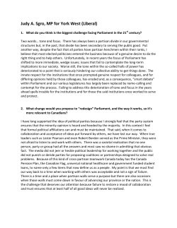 Judy A. Sgro, MP for York West (Liberal)