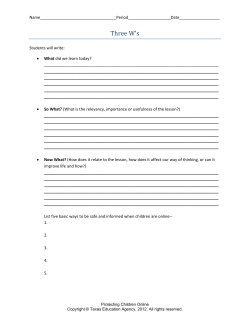 Handout-Three W`s