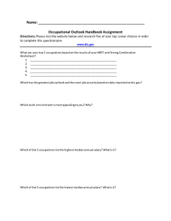 Occupational Outlook Handbook Assignment