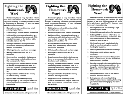 Fighting the Homework War - Practical Parent Education