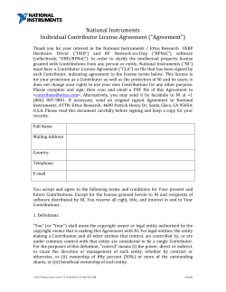 National Instruments Individual Contributor License