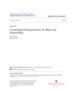 Constitutional Interpretivism: Its Allure and Impossibility