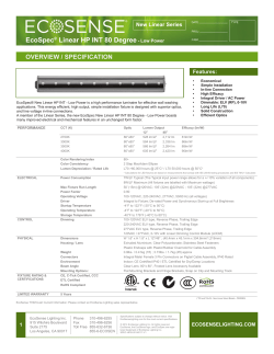 EcoSense Linear Linear HP 80 Degree Low Power