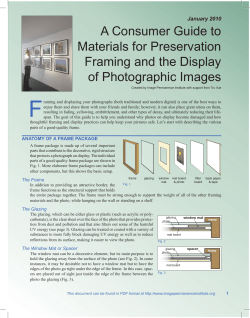 A Consumer Guide to Materials for Preservation Framing