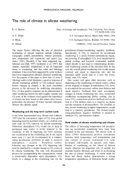 The role of climate in silicate weathering