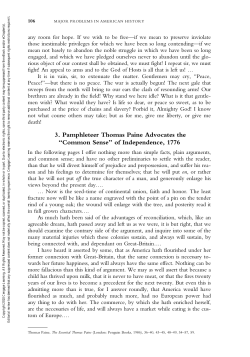 Paine s Common Sense excerpt