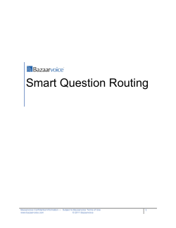 Smart Question Routing - Bazaarvoice Knowledge