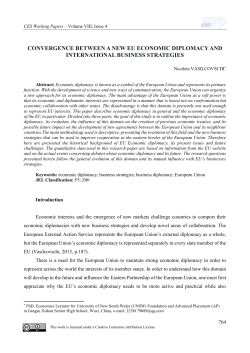 convergence between a new eu economic diplomacy and