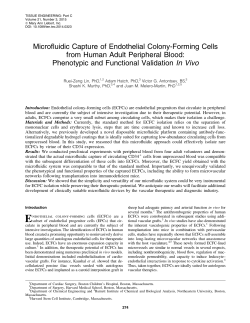 Microfluidic Capture of Endothelial Colony - melero