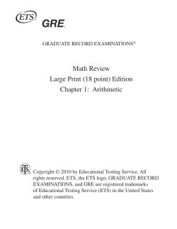 GRE math Review 1 Arithmetic 18 point