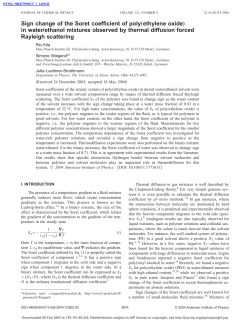 Sign change of the Soret coefficient of poly„ethylene oxide