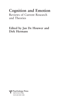 Cognition and Emotion - Thedivineconspiracy.org