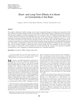 Short- and Long-Term Effects of a Novel on Connectivity in the Brain