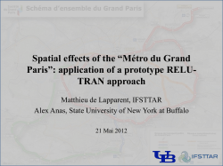 "M&eacute;tro du Grand Paris": application of a prototype RELU