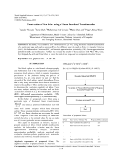 Construction of New S-box using a Linear Fractional Transformation