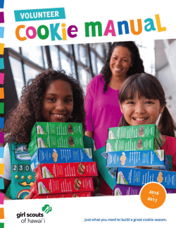 2016-17 Cookie Manual - Girl Scouts of Hawaii