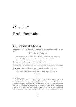 Chapter 2 Prefix-free codes