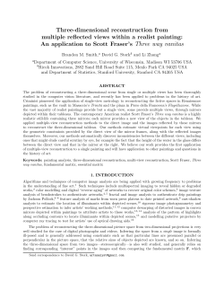 Three-dimensional reconstruction from multiple