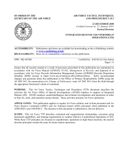 INTEGRATED DEFENSE COUNTERTHREAT OPERATIONS (CTO)