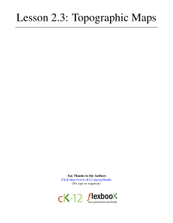 Lesson 2.3: Topographic Maps - CK