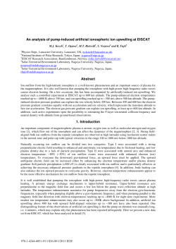 an analysis of pump-induced artificial ionospheric ion