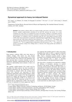 Dynamical approach to heavy ion