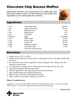 Chocolate Chip Banana Muffins