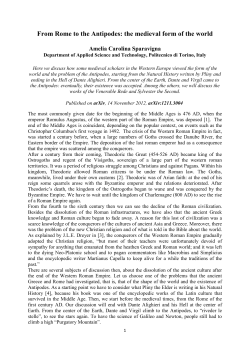 From Rome to the Antipodes: the medieval form