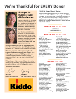 2015-16 Donor List