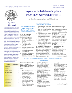 July/August 2014 - Cape Cod Children`s Place
