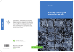 Personality functioning and psychotherapy outcome