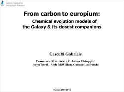 From carbon to europium - Sexten Center for Astrophysics